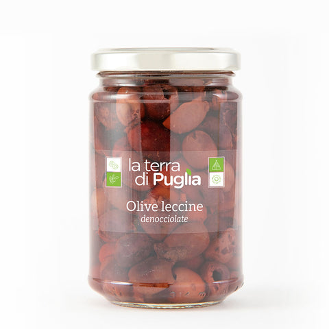 Olive leccine denocciolate in salamoia