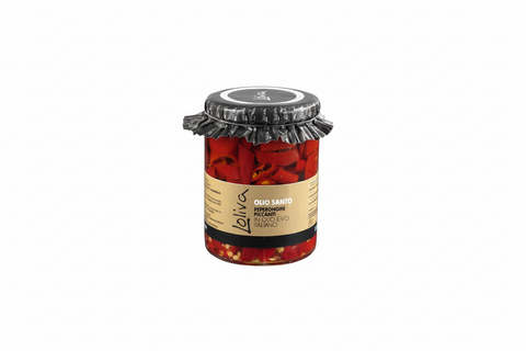 HEILIGES ÖL - PEPERONI (CHILI) SCHARF IN OLIVENÖL EXTRA VERGINE EVO