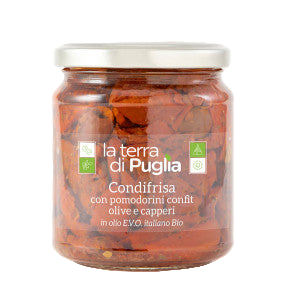 Condifrisa con pomodorini semisecchi (Confit) in EVO