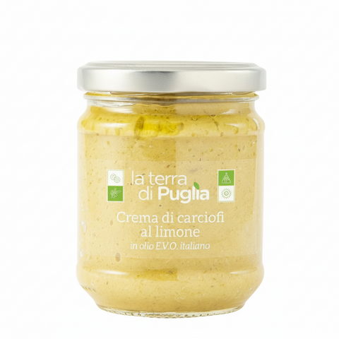 Crema di carciofi con limone e olio EVO