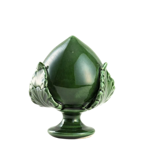 Pumo pugliese Keramikfigur grün 8 cm aus Grottaglie